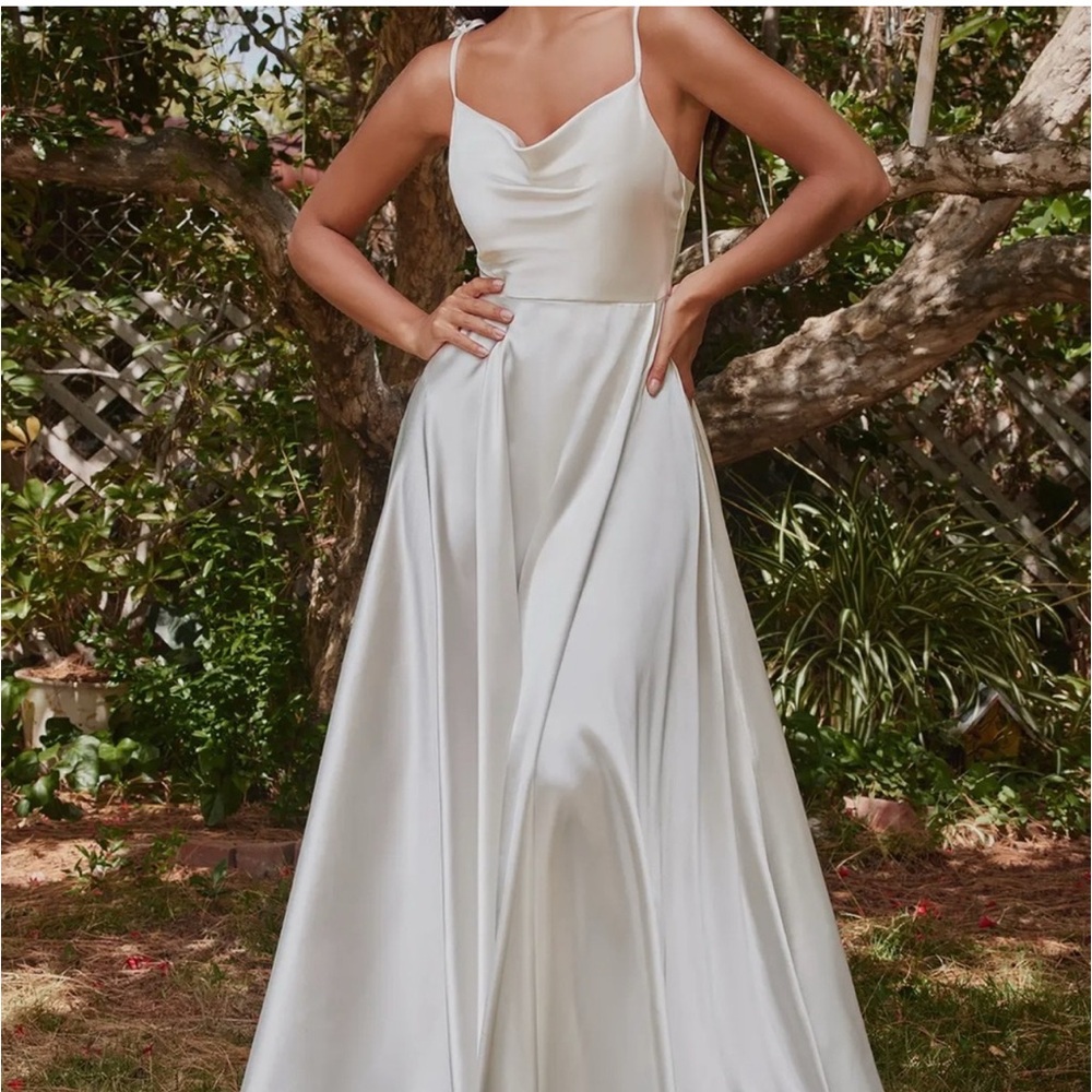 White Satin Bridal Dress